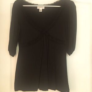 Loft Flowy/Stretchy V-Neck Top